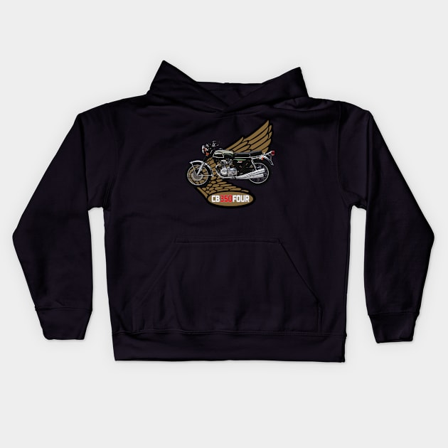 CLASSIC BIKE N030 Kids Hoodie by classicmotorcyles